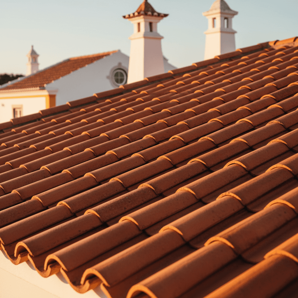 Restored residential roof with protective sealing in Lisbon