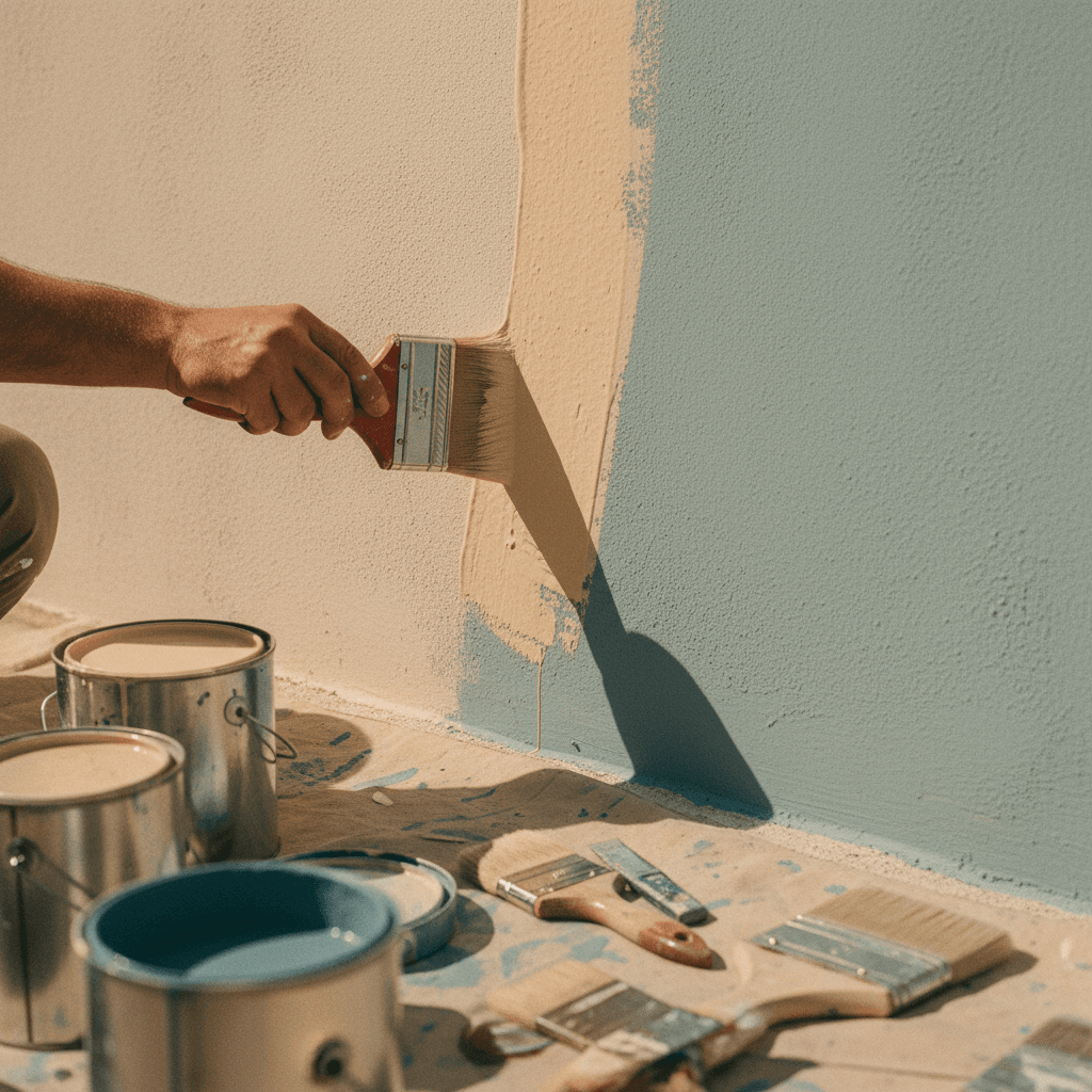 Expert exterior painting application